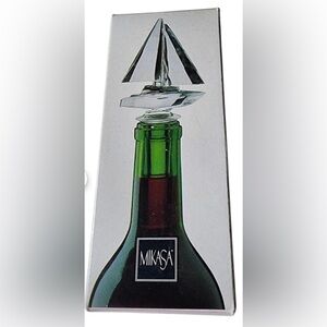 Mikasa Regatta Crystal Sail Boat Wine Bottle Stopper